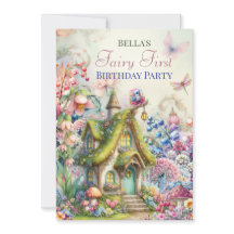 Invitation à la fête des fées des fleurs enchantée