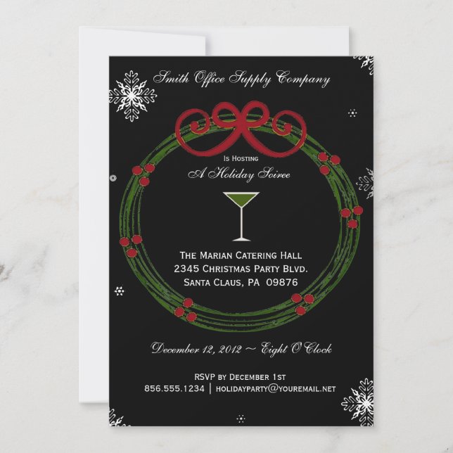 Invitation à la Fête des fêtes de Noël (Devant)