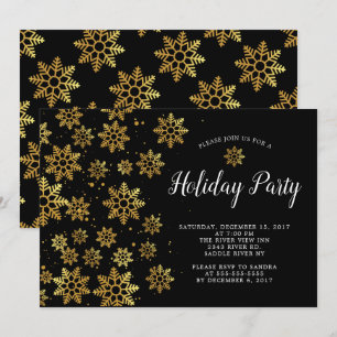 Invitation à la fête des Fêtes des Golden Snowflak