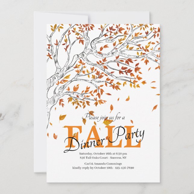 Invitation à la fête des feuilles d'automne (Devant)