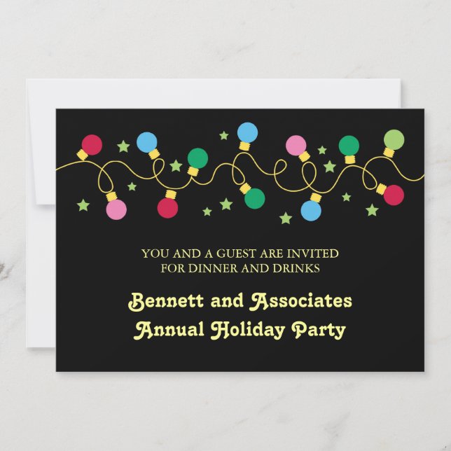 Invitation à la fête des feux de Noël (Devant)