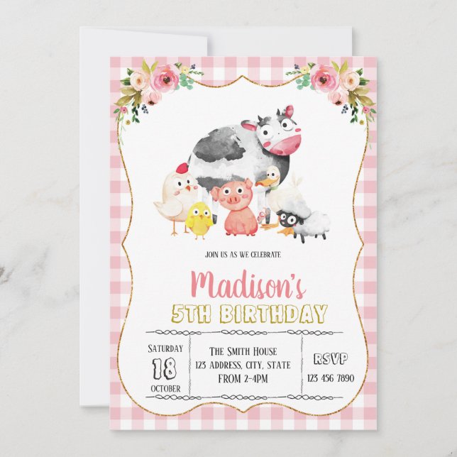 Invitation à la fête des filles de la ferme (Devant)