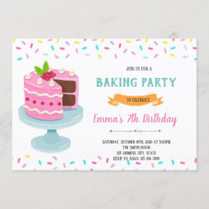 Invitation à la fête des gâteaux saupoudrés