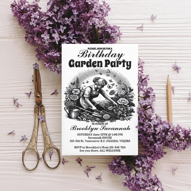 Invitation à la fête des Jardins en embrassant (Créateur téléchargé)