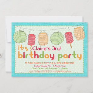 Invitation à la fête des Lanternes en papier