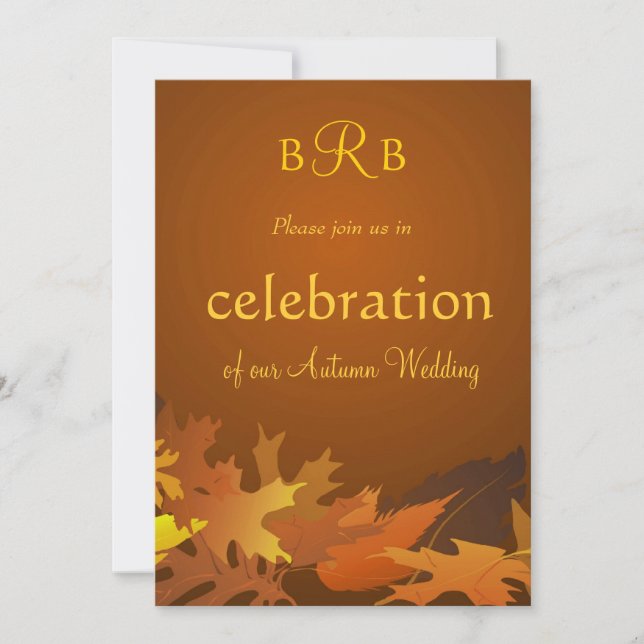 Invitation à la fête des Mariages d'automne - sur  (Devant)