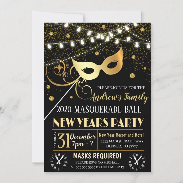 Invitation à la fête des mascarades du Nouvel An (Devant)