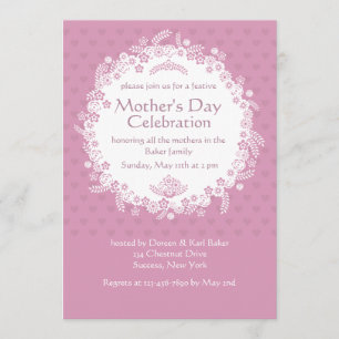 Invitation à la fête des mères de Pink Perfection