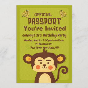 Invitation à la fête des passeports pour enfants