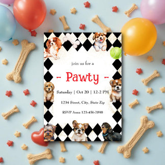 Invitation à la fête des Pattes de Chiots