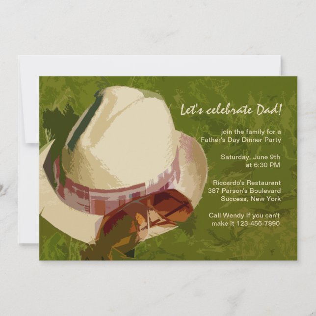 Invitation à la Fête des pères Casquette de l'homm (Devant)