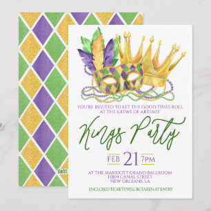 Invitation à la fête des Rois Mardi Gras