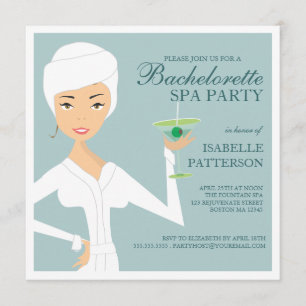 Invitation à la fête des Spas de la mariée moderne