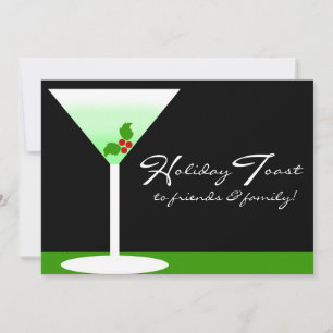 Invitation à la fête des toasts de Noël