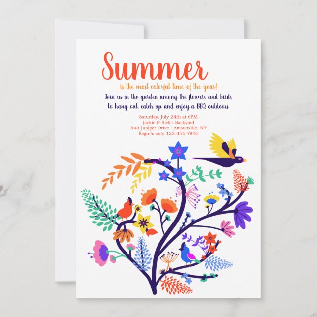 Invitation à la fête d'été (Devant)