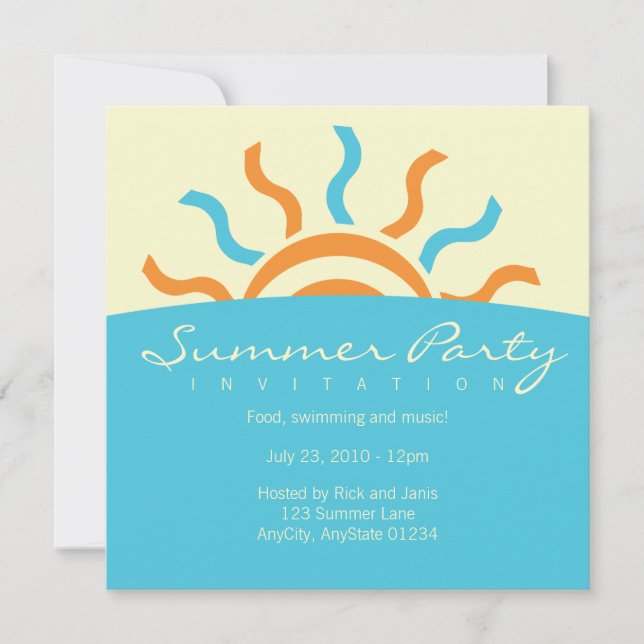 Invitation à la fête d'été (Devant)