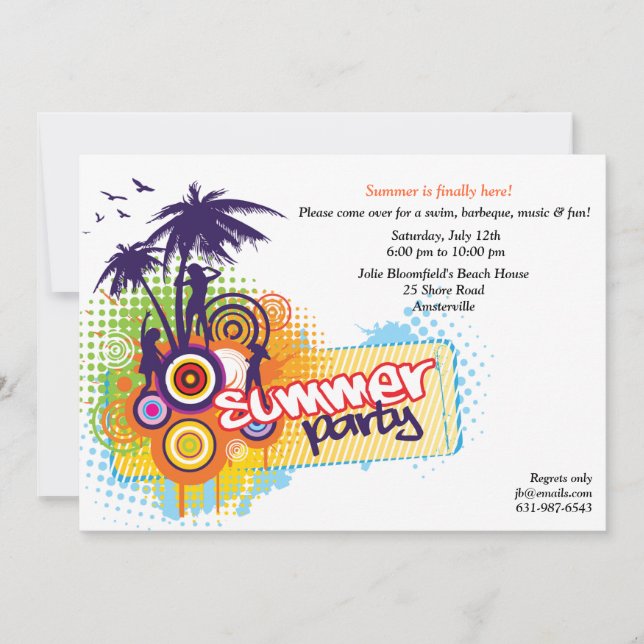 Invitation à la fête d'été (Devant)
