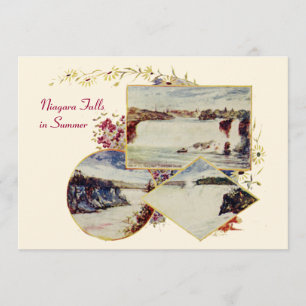 Invitation à la fête d'été de Niagara Falls vintag