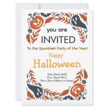 Invitation à la fête d'Halloween