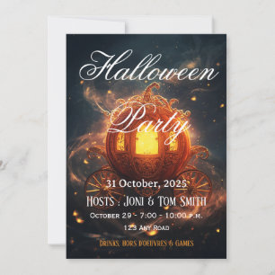 Invitation à la fête d'Halloween   Carte élégante 