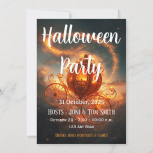 Invitation à la fête d'Halloween Carte élégante