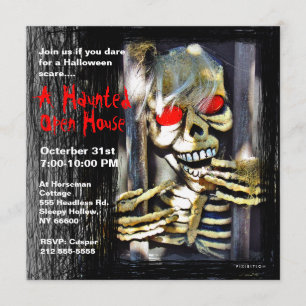 Invitation à la fête d'Halloween dans la maison ha