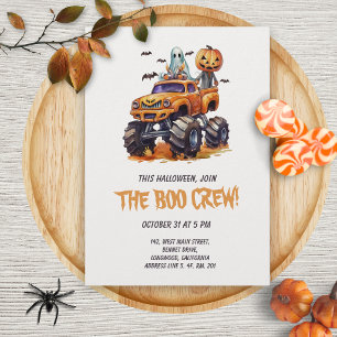 Invitation à la fête d'Halloween de Boo Crew