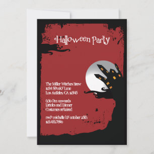 Invitation à la fête d'Halloween de éffrayant Hill