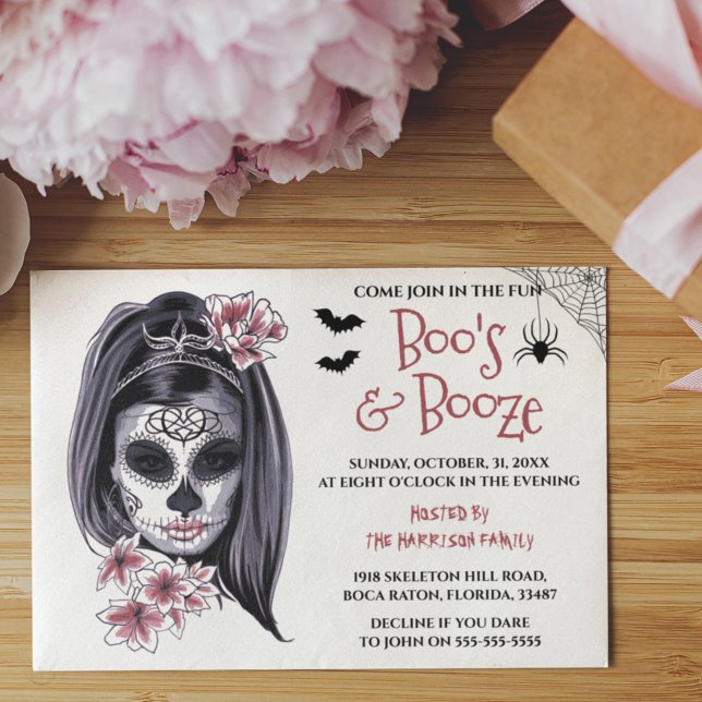 Invitation à la fête d'Halloween de Girly Boo & Bo (Créateur téléchargé)