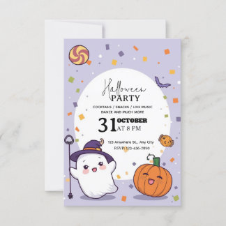 Invitation à la fête d'Halloween de Kawaii - modif