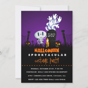 Invitation à la Fête d'Halloween de la Maison Hant