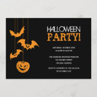 Invitation à la fête d'Halloween de la nuit Éffray