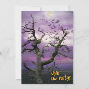 Invitation à la fête d'Halloween de l'Arbre à chau
