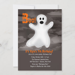 Invitation à la fête d'Halloween du fantôme amical