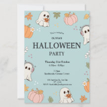 Invitation à la fête d'Halloween Ghosts éffrayant