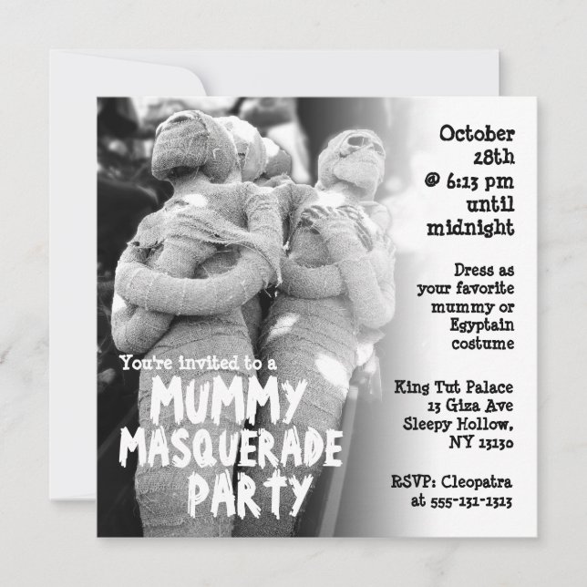 Invitation à la fête d'Halloween Masquerade (Devant)