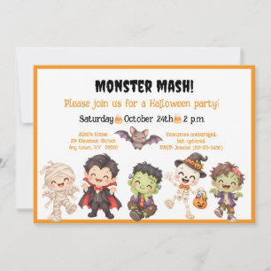 Invitation à la fête d'Halloween Monster Mash