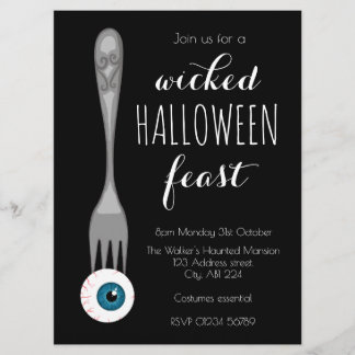 Invitation à la fête d'Halloween noir