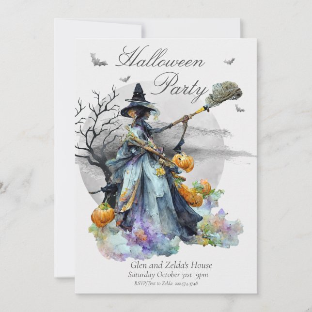 Invitation à la fête d'Halloween pour adultes (Devant)