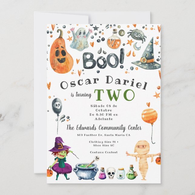 Invitation à la fête d'Halloween pour enfants (Devant)