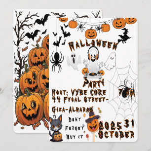 Invitation à la fête d'Halloween pour enfants