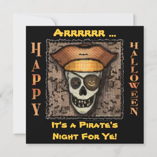 Invitation à la fête d'Halloween pour le crâne des (Devant)