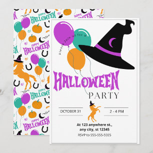 Invitation à la fête d'Halloween pour les chevaux