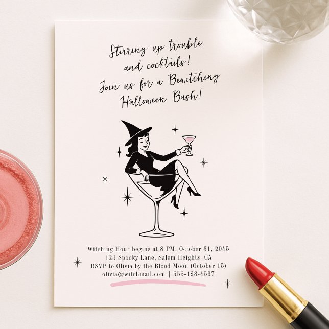 Invitation à la fête d'Halloween pour sorcière tir (Créateur téléchargé)