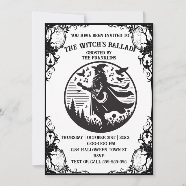 Invitation à la fête d'Halloween sur le thème de l (Devant)
