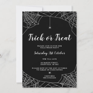Invitation à la fête d'Halloween - Thème Araignée