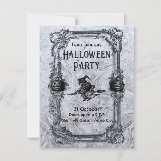 Invitation à la fête d'Halloween v1 (Devant)