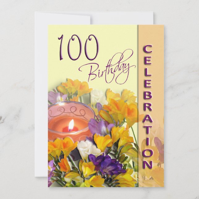 Invitation à la fête du 100e anniversaire (Devant)