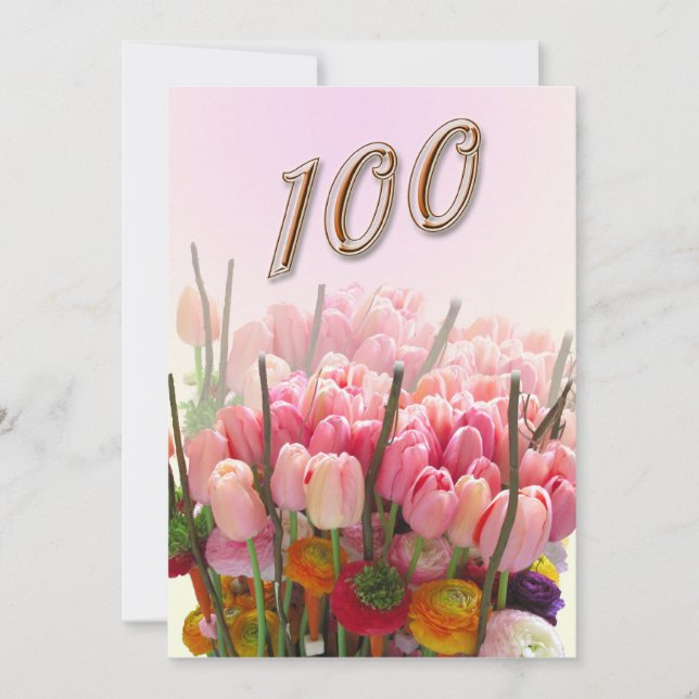 Invitation à la fête du 100e anniversaire (Devant)