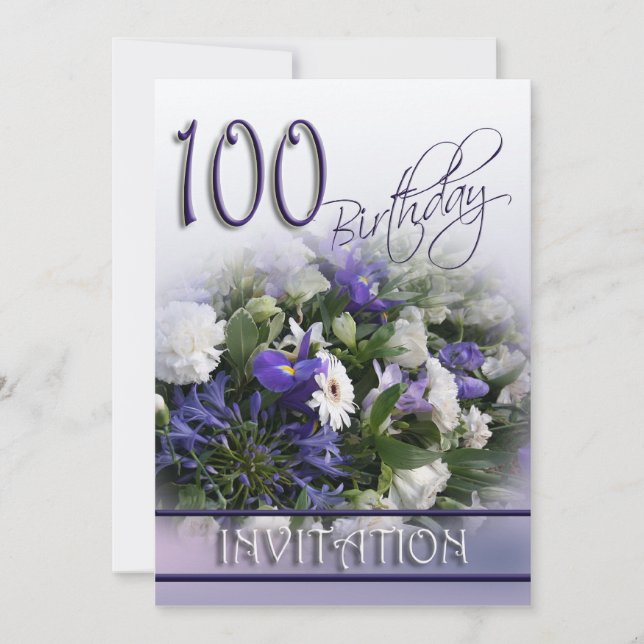 Invitation à la fête du 100e anniversaire - Bouque (Devant)
